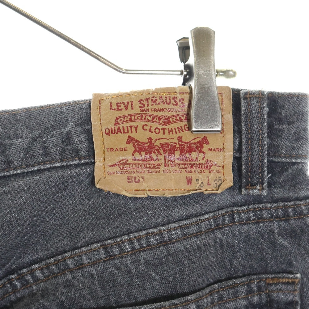 VETEMENTS(ヴェトモン) 17AW ×Live's Crushed denim pants リーバイス クラッシュドデニムパンツ ブラック MAH18PA19