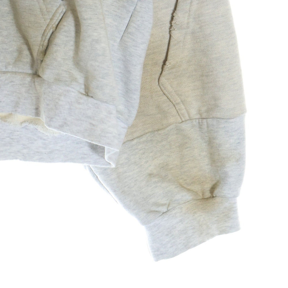 PROJECT G/R(プロジェクトジーアール) 24AW ARMY プリントダメージ加工 スウェットジップパーカー グレー