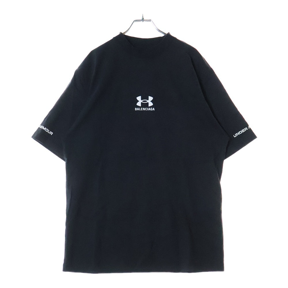BALENCIAGA(バレンシアガ) ×UNDER ARMOUR アンダーアーマー プリント半袖Tシャツ カットソー ブラック 764235 TSVL1