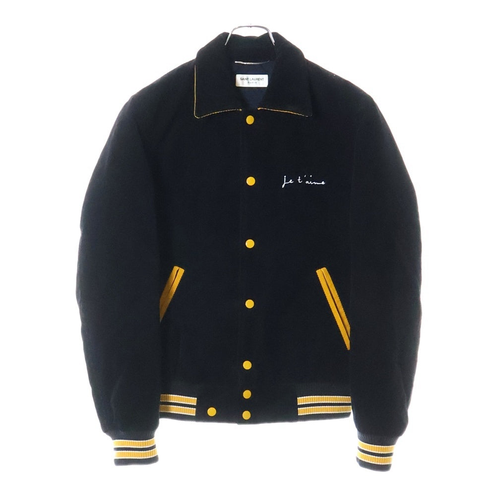 SAINT LAURENT PARIS(サンローランパリ) 17AW TEDDY JACKET テディジャケット コーデュロイスタジアムジャンパー ブラック 485686 Y006R