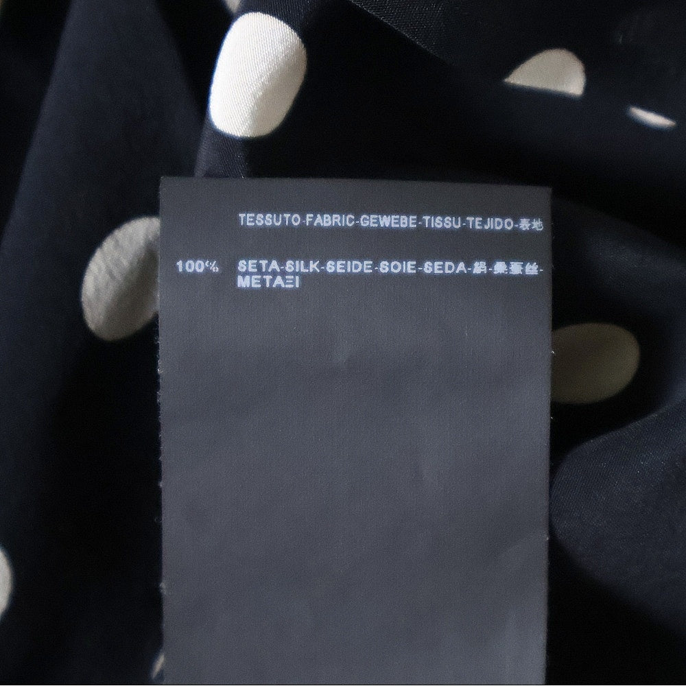 SAINT LAURENT PARIS(サンローランパリ) 16SS ポルカドット長袖シャツ ブラック/クリーム 376916 Y779J