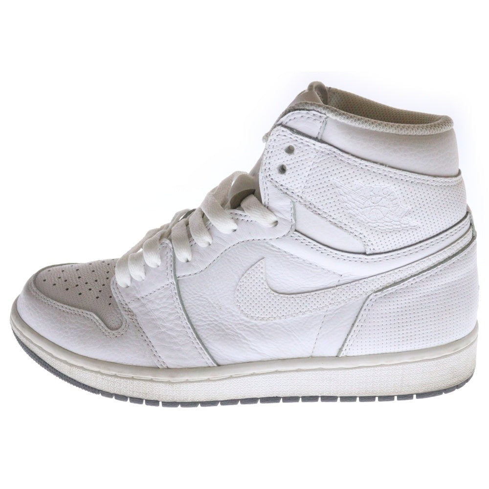 NIKE(ナイキ) AIR JORDAN 1 RETRO HIGH WHITE PERFORATED 555088-100 エアジョーダン1 ホワイト パーファレイティ ハイカットスニーカー US8.5/26.5cm