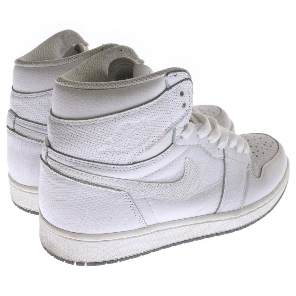 NIKE(ナイキ) AIR JORDAN 1 RETRO HIGH WHITE PERFORATED 555088-100 エアジョーダン1 ホワイト パーファレイティ ハイカットスニーカー US8.5/26.5cm