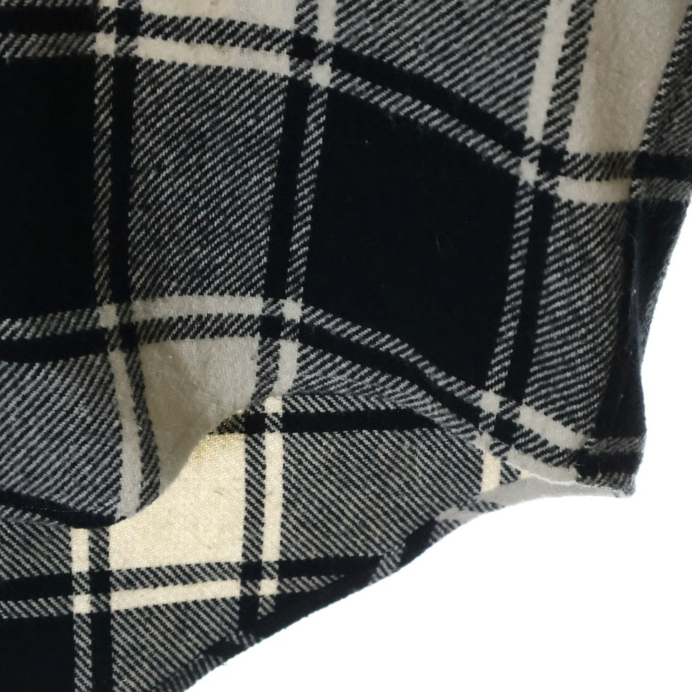 VETEMENTS(ヴェトモン) MY NAME IS FLANNEL SHIRT フランネル ウール長袖シャツ ブラック/ホワイト