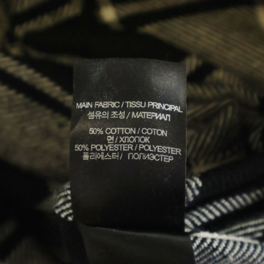 VETEMENTS(ヴェトモン) MY NAME IS FLANNEL SHIRT フランネル ウール長袖シャツ ブラック/ホワイト