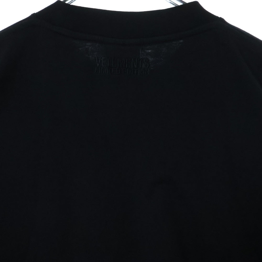 VETEMENTS(ヴェトモン) one in a million tshirt フロントプリント 半袖Tシャツ ブラック UA53TR140B