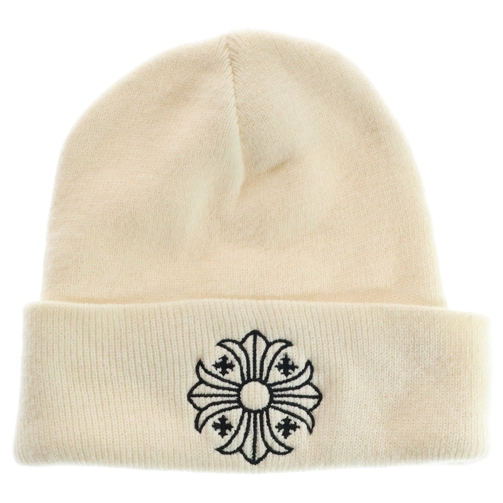 CHROME HEARTS(クロムハーツ) WOOL WATCH CAP ウールワッチキャップ CHプラス刺繍ビーニー ホワイト
