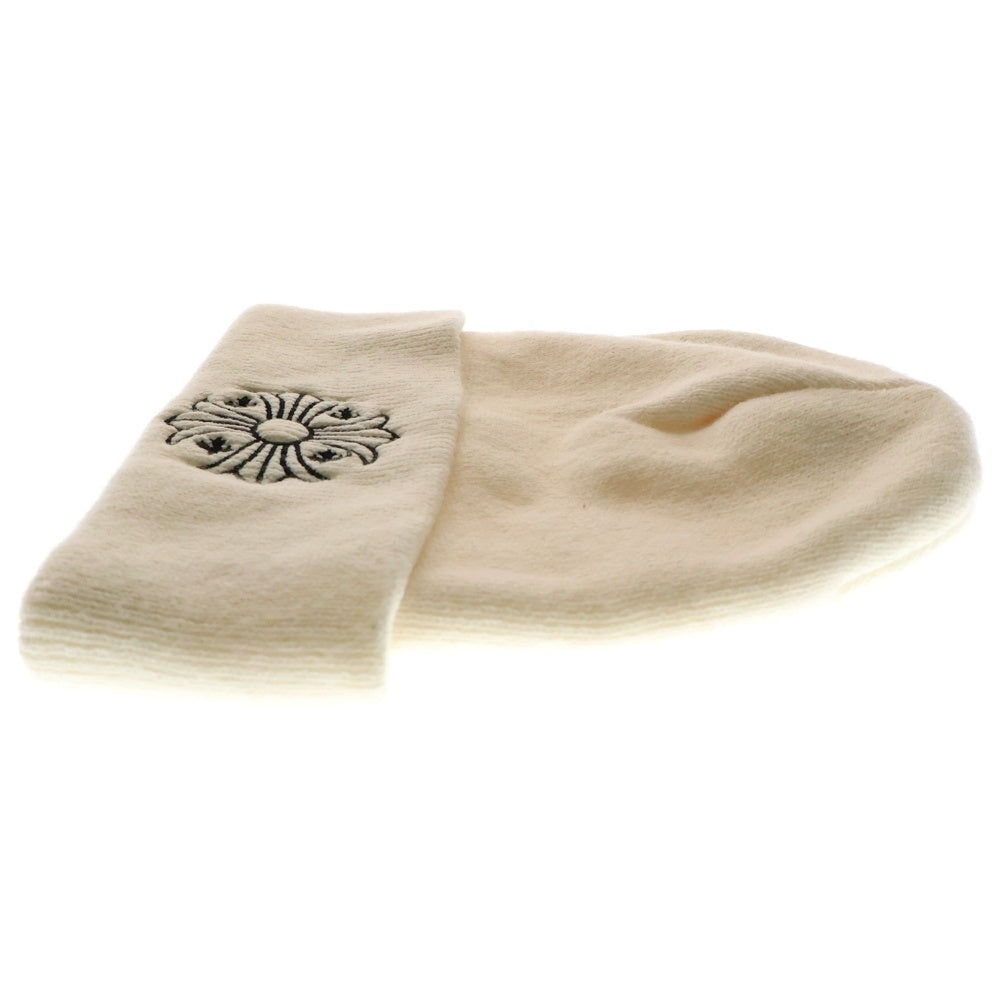 CHROME HEARTS(クロムハーツ) WOOL WATCH CAP ウールワッチキャップ CHプラス刺繍ビーニー ホワイト