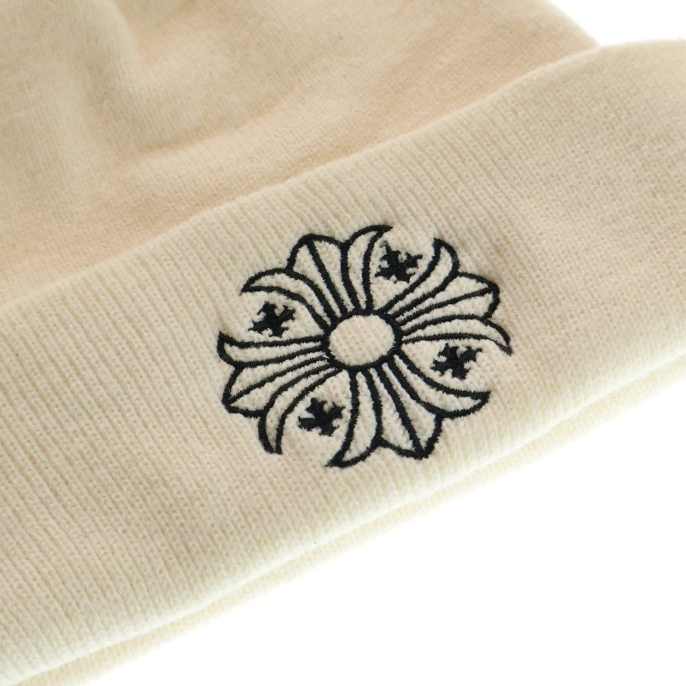 CHROME HEARTS(クロムハーツ) WOOL WATCH CAP ウールワッチキャップ CHプラス刺繍ビーニー ホワイト