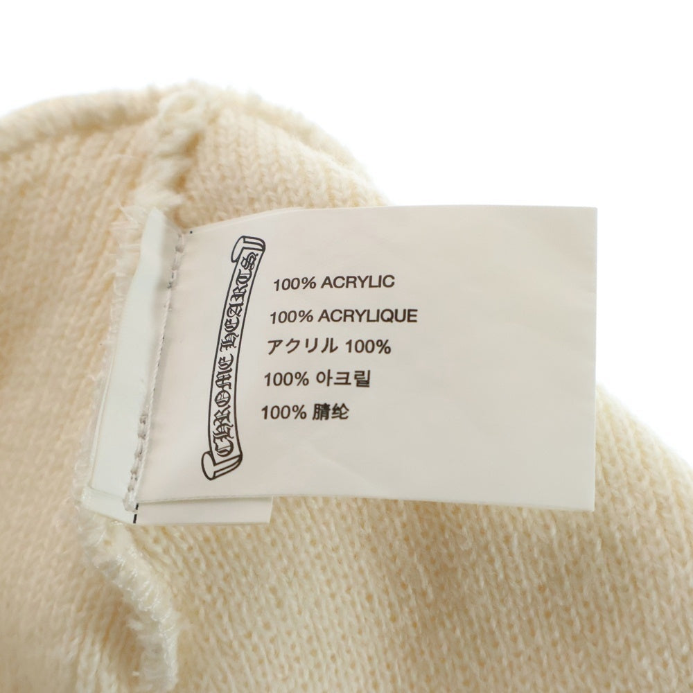 CHROME HEARTS(クロムハーツ) WOOL WATCH CAP ウールワッチキャップ CHプラス刺繍ビーニー ホワイト