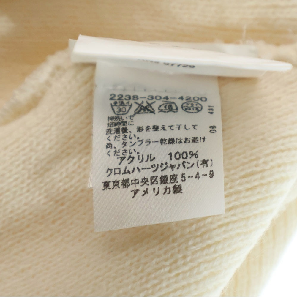 CHROME HEARTS(クロムハーツ) WOOL WATCH CAP ウールワッチキャップ CHプラス刺繍ビーニー ホワイト