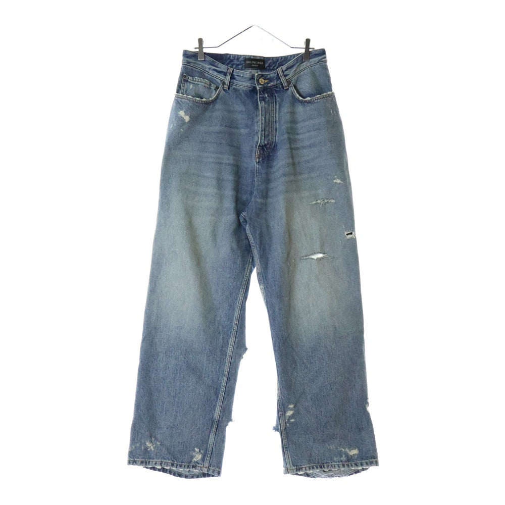 BALENCIAGA(バレンシアガ) 23SS 3SS Super Destoroyed Baggy Denim Pants スーパーデストロイ ダメージ加工バギーデニムパンツ 745248 THW25
