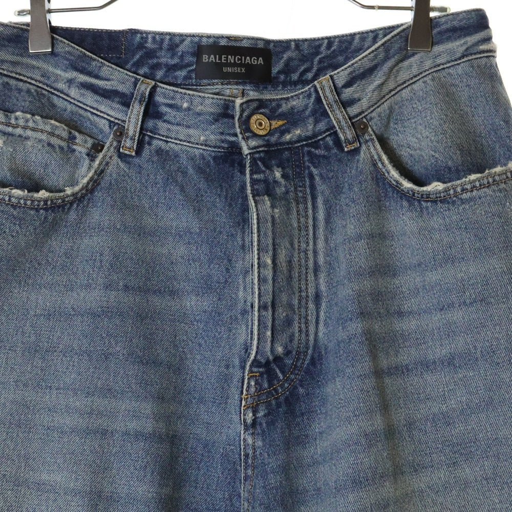 BALENCIAGA(バレンシアガ) 23SS 3SS Super Destoroyed Baggy Denim Pants スーパーデストロイ ダメージ加工バギーデニムパンツ 745248 THW25