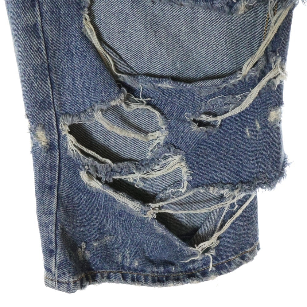 BALENCIAGA(バレンシアガ) 23SS 3SS Super Destoroyed Baggy Denim Pants スーパーデストロイ ダメージ加工バギーデニムパンツ 745248 THW25