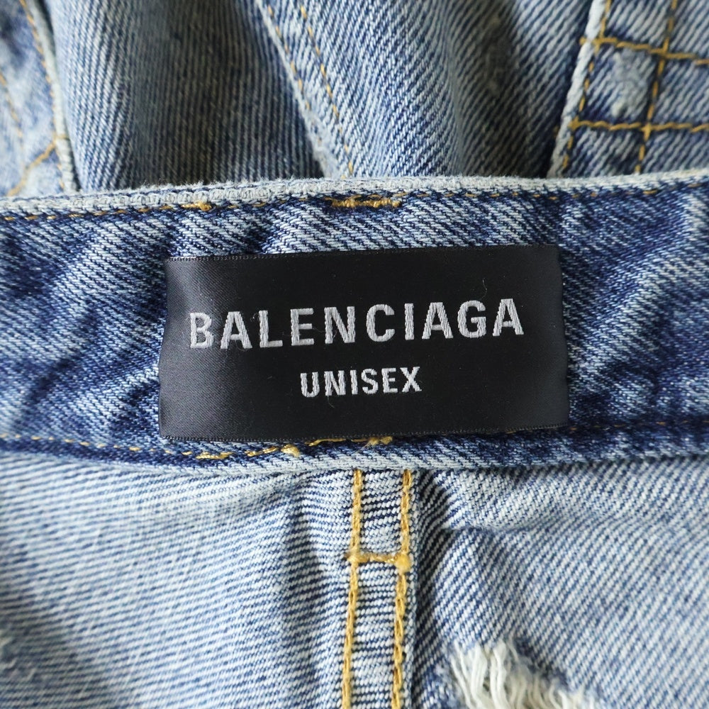 BALENCIAGA(バレンシアガ) 23SS 3SS Super Destoroyed Baggy Denim Pants スーパーデストロイ ダメージ加工バギーデニムパンツ 745248 THW25