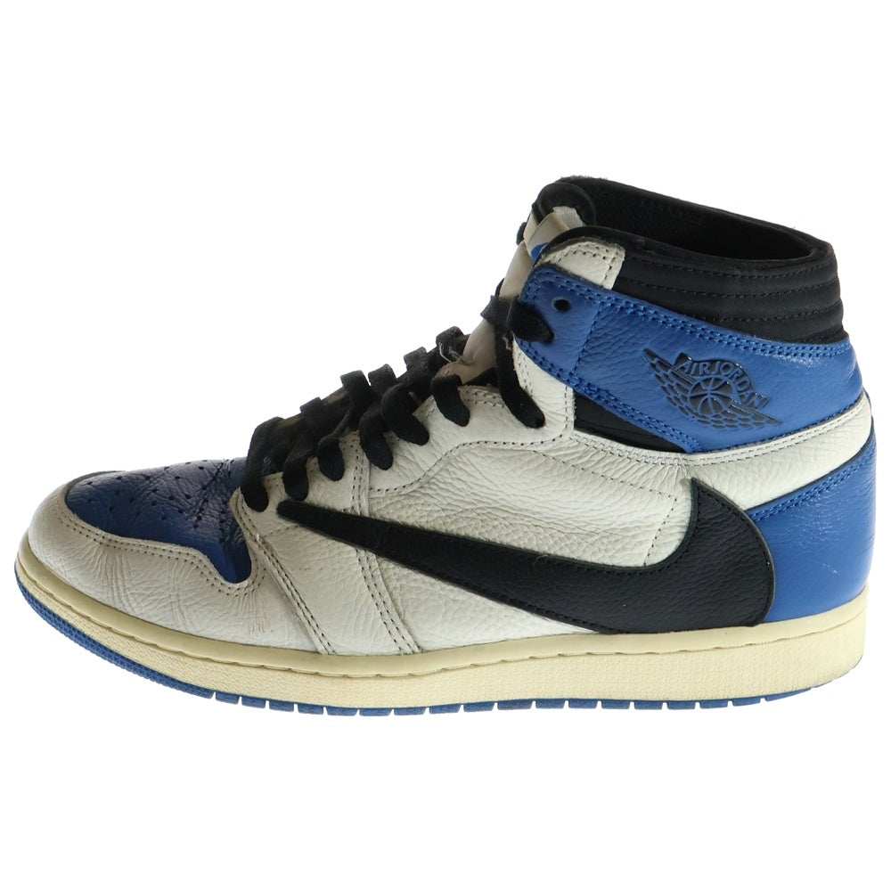 NIKE(ナイキ) ×TRAVIS SCOTT ×FRAGMENT AIR JORDAN 1 RETRO HIGH OG SP MILITARY BLUE DH3227-105 トラヴィススコットハイカットスニーカー US9.5/27.5cm