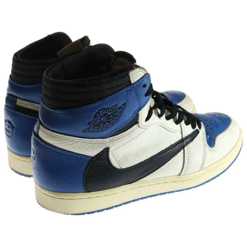 NIKE(ナイキ) ×TRAVIS SCOTT ×FRAGMENT AIR JORDAN 1 RETRO HIGH OG SP MILITARY BLUE DH3227-105 トラヴィススコットハイカットスニーカー US9.5/27.5cm
