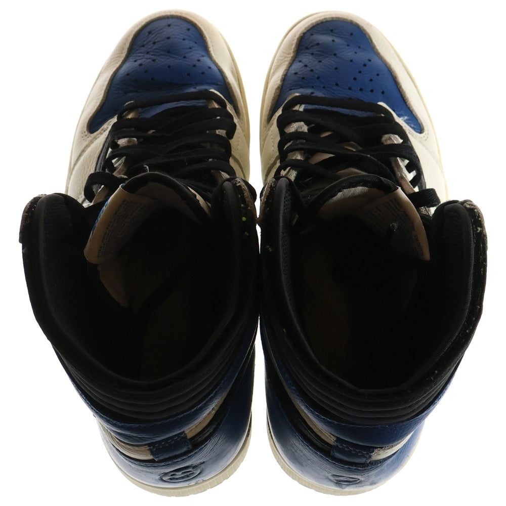 NIKE(ナイキ) ×TRAVIS SCOTT ×FRAGMENT AIR JORDAN 1 RETRO HIGH OG SP MILITARY BLUE DH3227-105 トラヴィススコットハイカットスニーカー US9.5/27.5cm