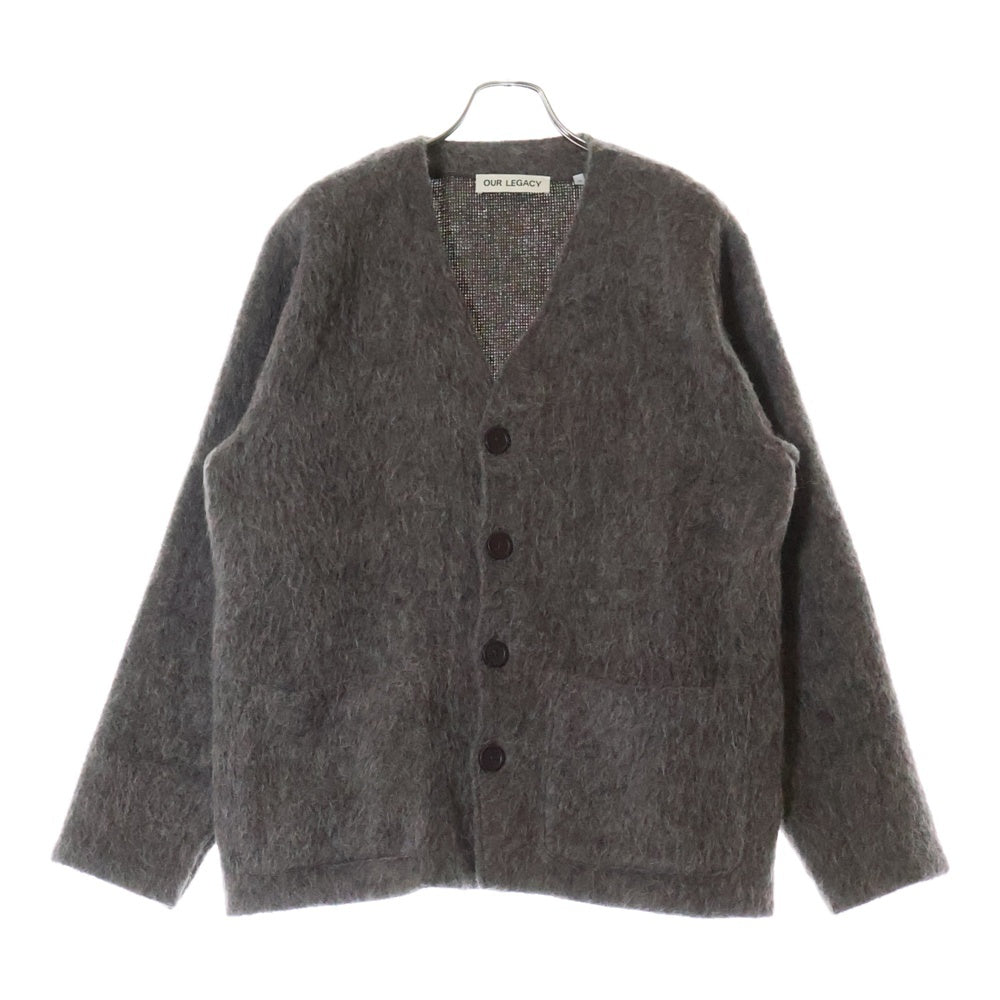 OUR LEGACY(アワーレガシー) CARDIGAN OLIVE MELANGE MOHAIR アルパカ混 モヘアニットカーディガン M4213CRM 46 ブラウン