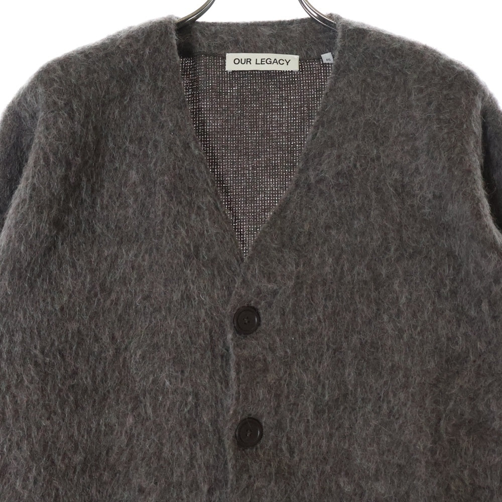 OUR LEGACY(アワーレガシー) CARDIGAN OLIVE MELANGE MOHAIR アルパカ混 モヘアニットカーディガン M4213CRM 46 ブラウン