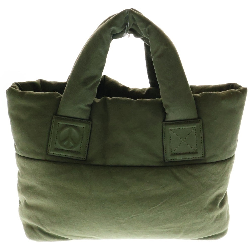 READY MADE(レディメイド) FLUFFY TOTE BAG MEDIUM ヴィンテージコットン中綿入りトートバッグ ハンドバッグ カーキ