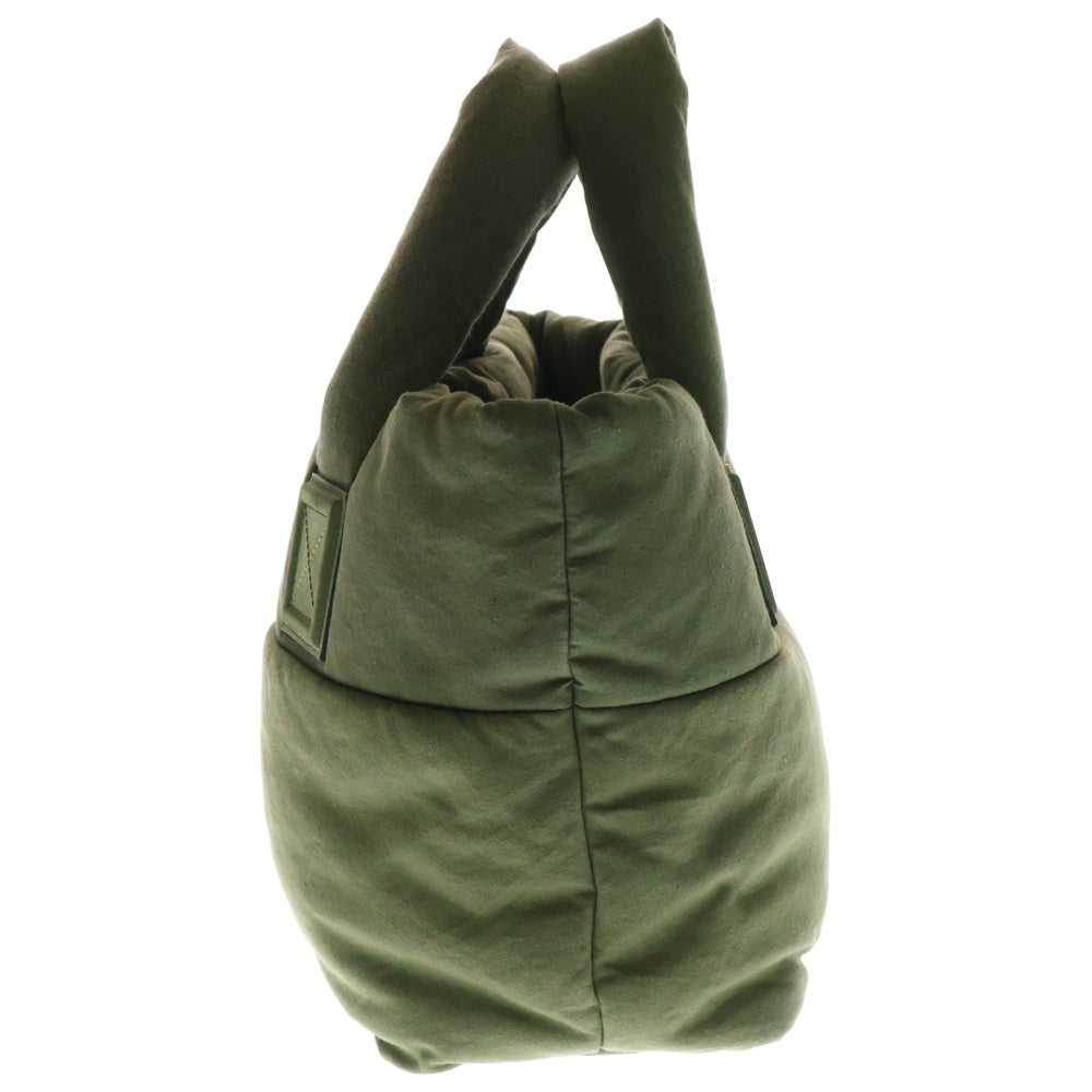 READY MADE(レディメイド) FLUFFY TOTE BAG MEDIUM ヴィンテージコットン中綿入りトートバッグ ハンドバッグ カーキ