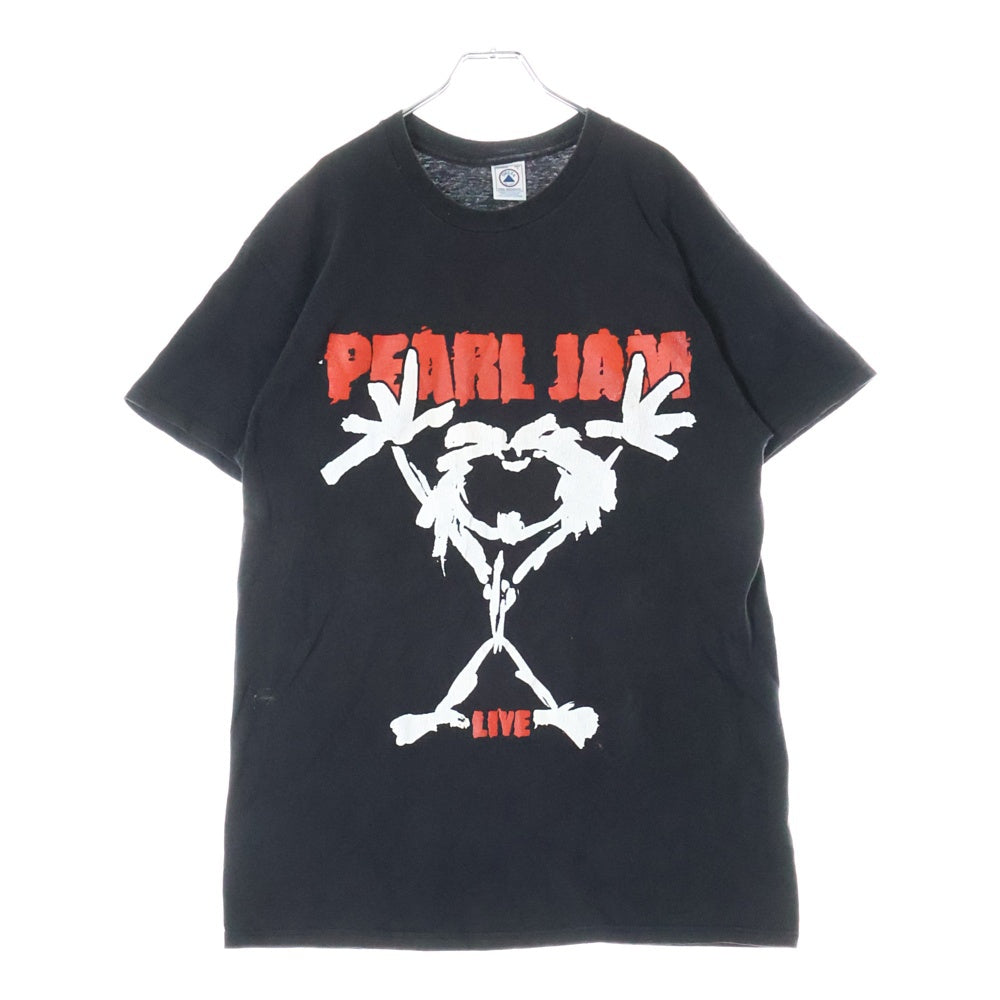 VINTAGE(ヴィンテージ) PEARL JAM '98 LIVE TOUR BOOTLEG ピールジャム ライブツアー ブート プリント半袖Tシャツ カットソー ブラック