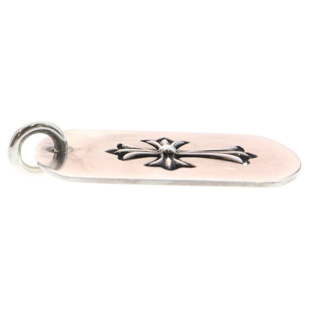 CHROME HEARTS(クロムハーツ) D TAG LRG TNY CRS カットアウトタイニーCHクロス ラージドッグタグ ネックレストップ シルバー