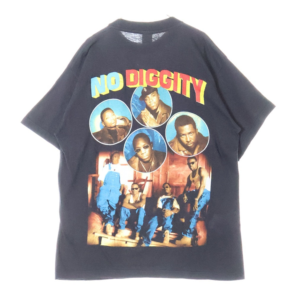 VINTAGE(ヴィンテージ) 90's BLACK STREET NO DIGGITY RAP BOOTLEG TEE バックストリート ノーディギー ブート 半袖Tシャツ カットソー ブラック