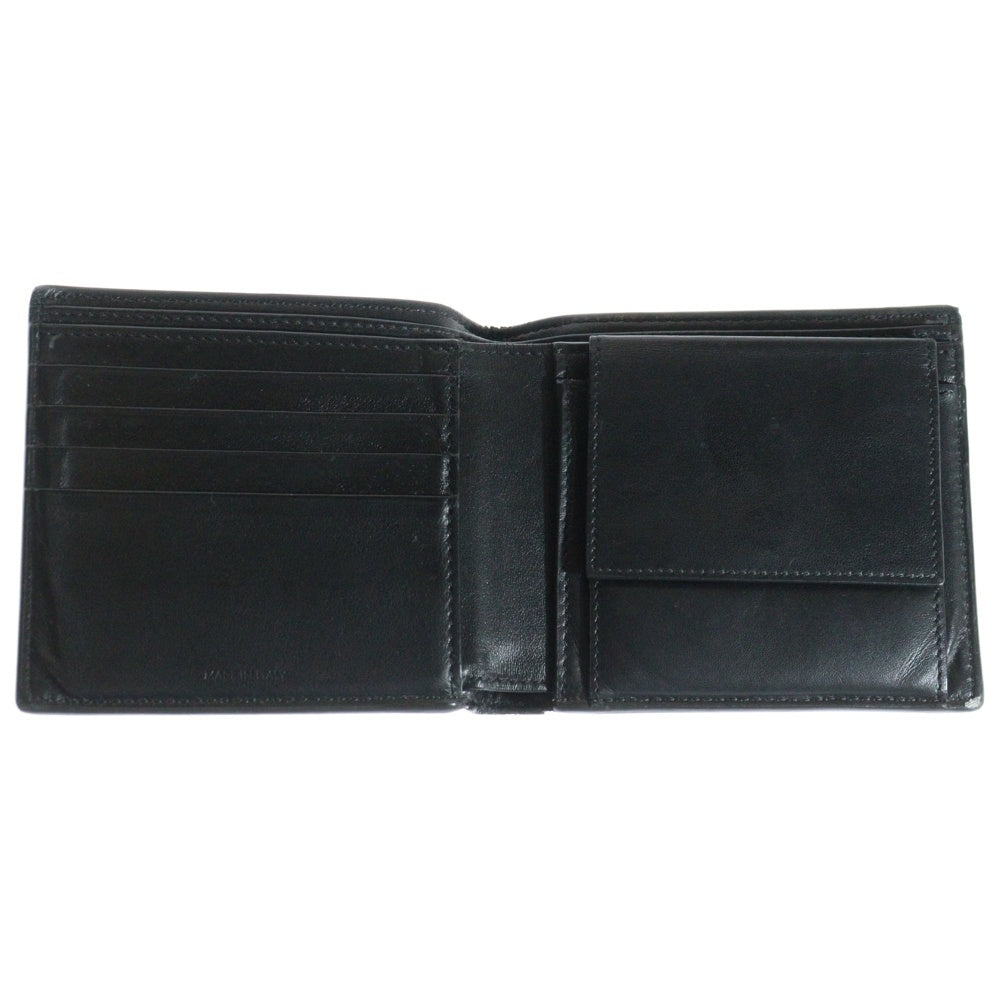 CELINE(セリーヌ) MY OWN WORST ENEMY レザーコンパクトウォレット 二つ折り財布 ブラック