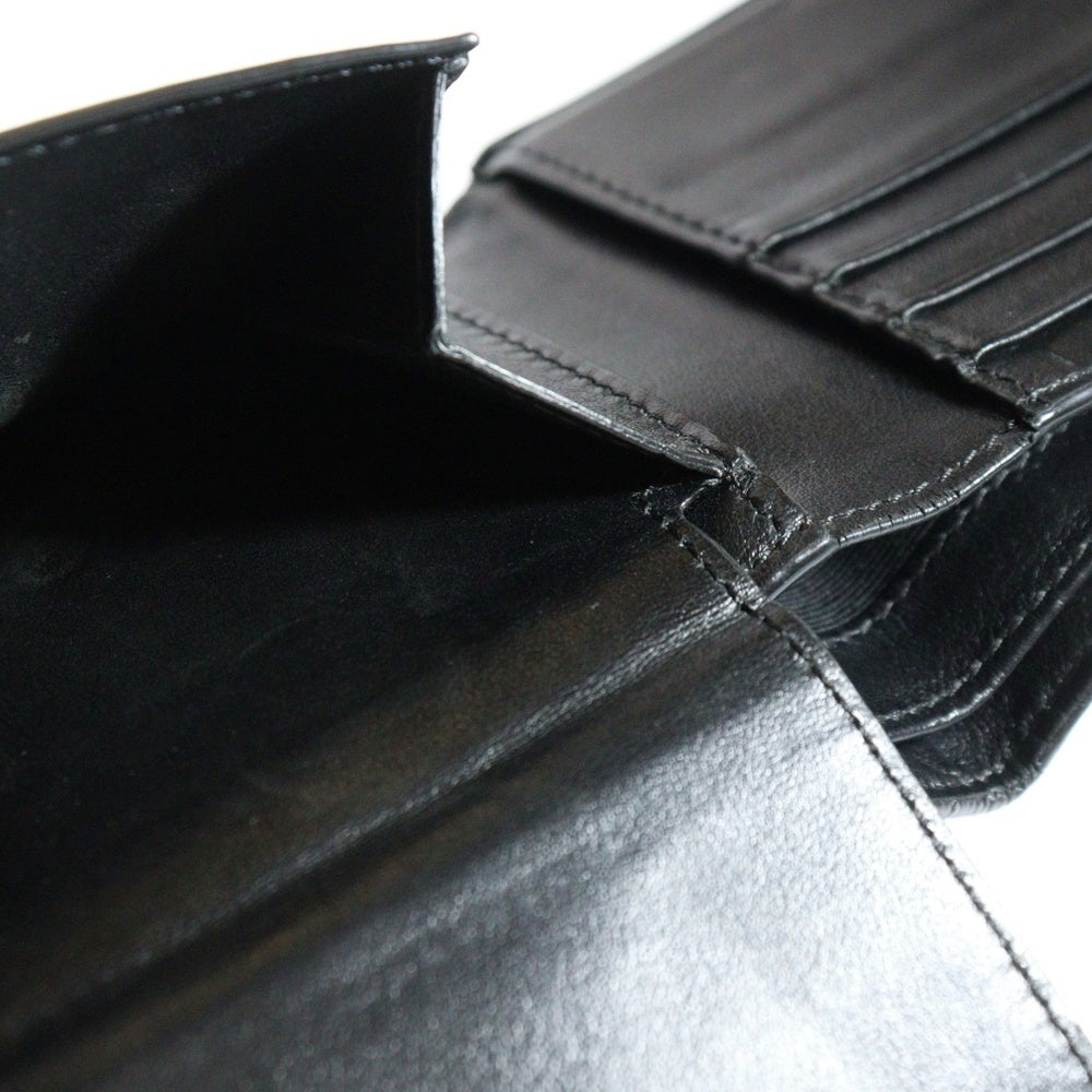 CELINE(セリーヌ) MY OWN WORST ENEMY レザーコンパクトウォレット 二つ折り財布 ブラック