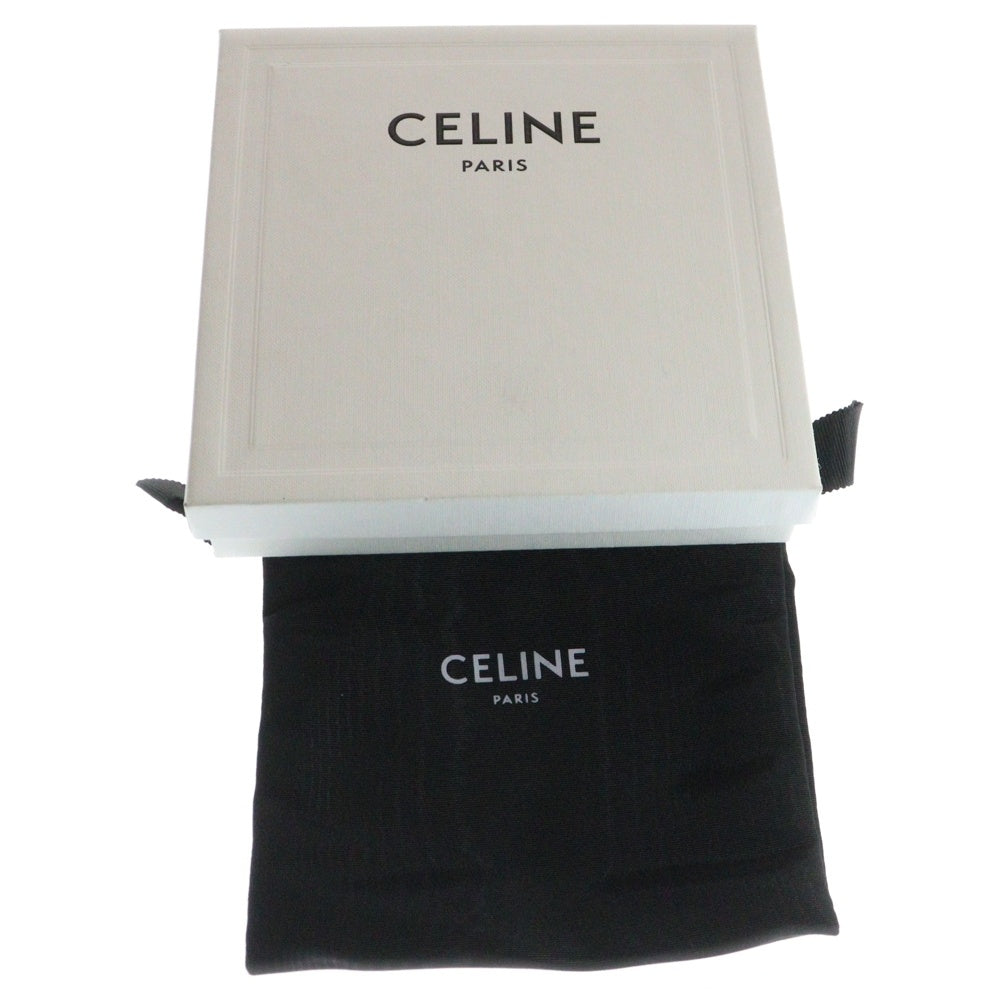 CELINE(セリーヌ) MY OWN WORST ENEMY レザーコンパクトウォレット 二つ折り財布 ブラック