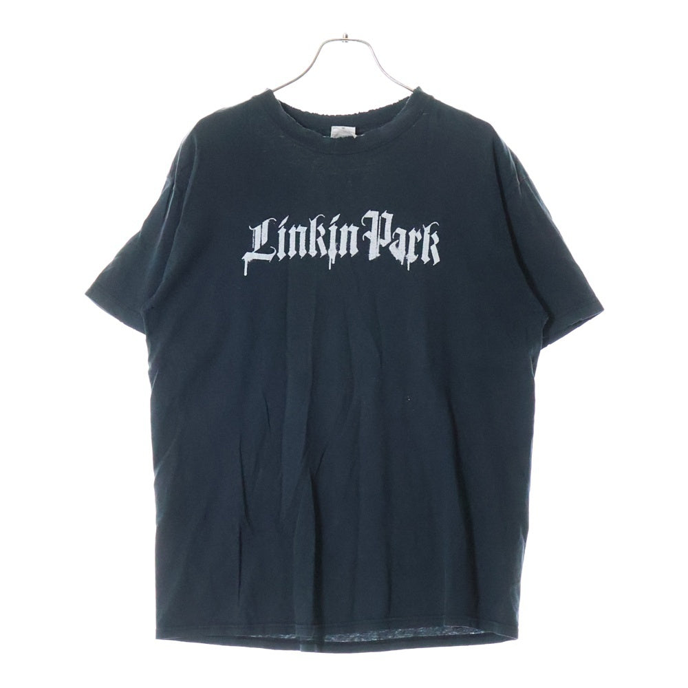 VINTAGE(ヴィンテージ) 00s LINKIN PARK OLD ENGLISH リンキンパーク オールドイングリッシュ 両面プリント 半袖Tシャツ カットソー ブラック