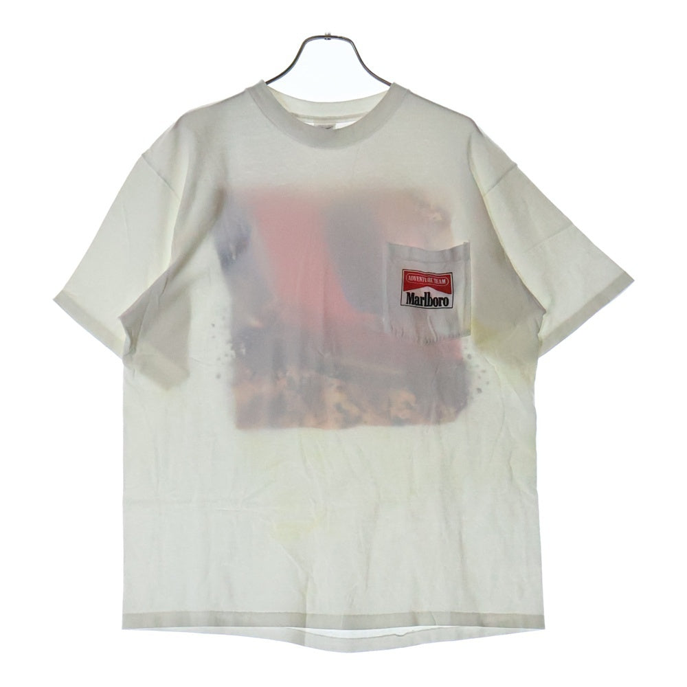 VINTAGE(ヴィンテージ) 90's MARLBORO ADVENTURE TEAM VEHICLE マルボロ プリントロゴ ポケット半袖Tシャツ カットソー ホワイト