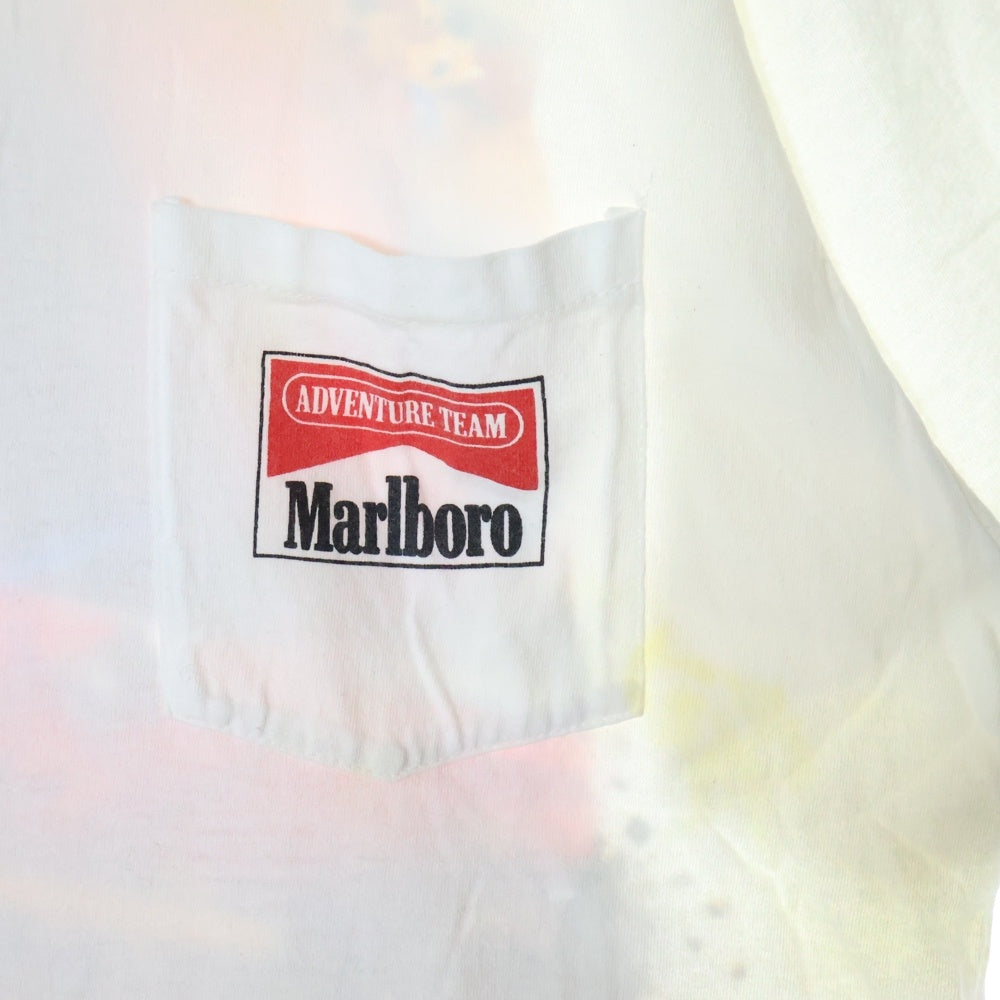 VINTAGE(ヴィンテージ) 90's MARLBORO ADVENTURE TEAM VEHICLE マルボロ プリントロゴ ポケット半袖Tシャツ カットソー ホワイト