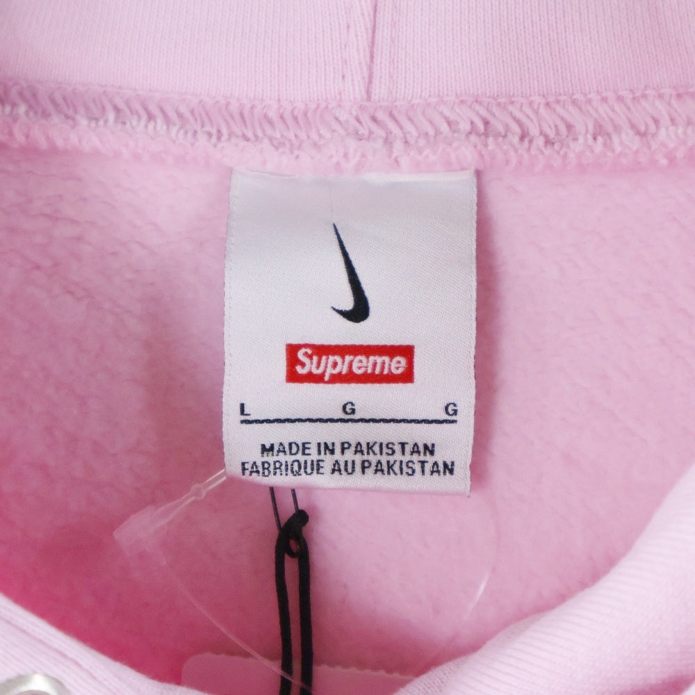 SUPREME(シュプリーム) × NIKE ナイキ Hooded Sweatshirt Light Pink フーディー スウェットシャツ FQ0759-663
