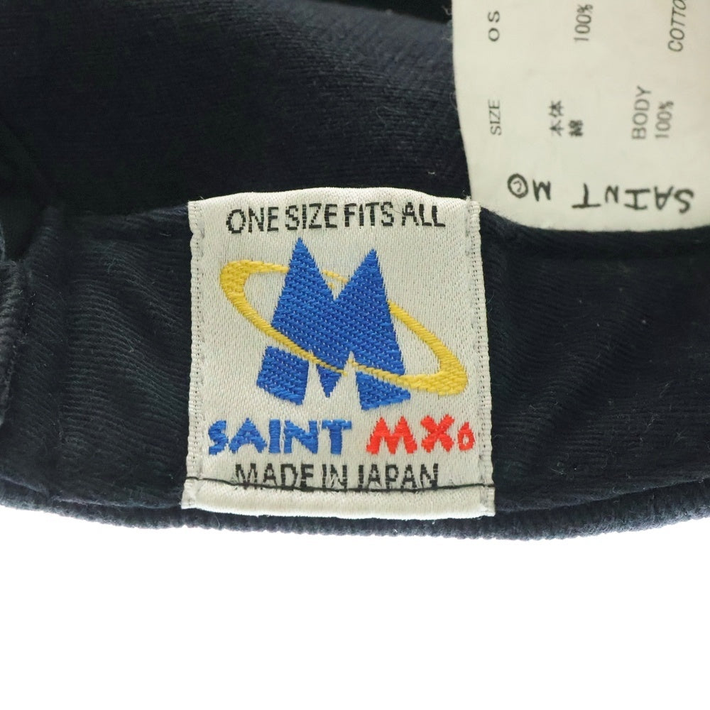 SAINT MICHAEL(セントマイケル) 24SS SMX6 CAP ロゴ刺繍 キャップ 帽子 ブラック SM-YS8-0000-068