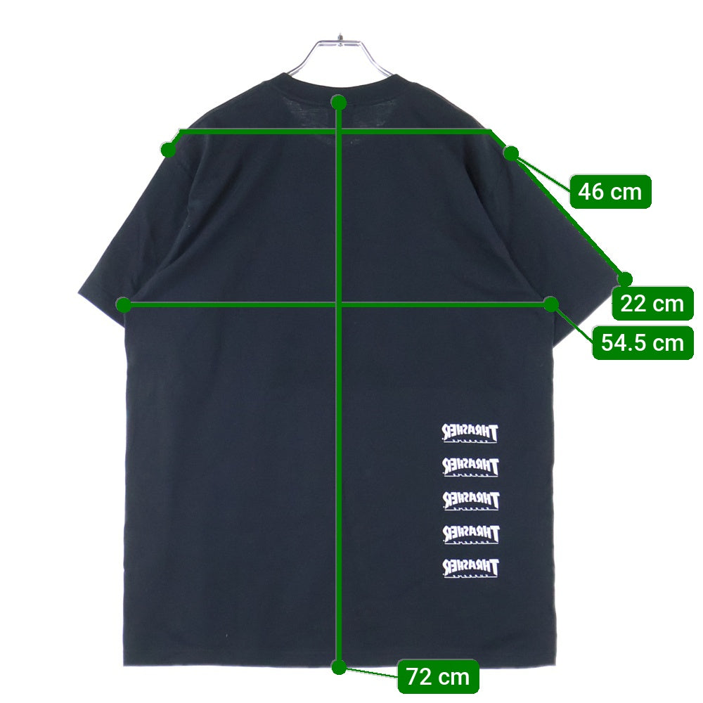 SUPREME(シュプリーム) 24AW ×THRASHER BACK TAIL TEE スラッシャー バックテイル 半袖Tシャツ ブラック