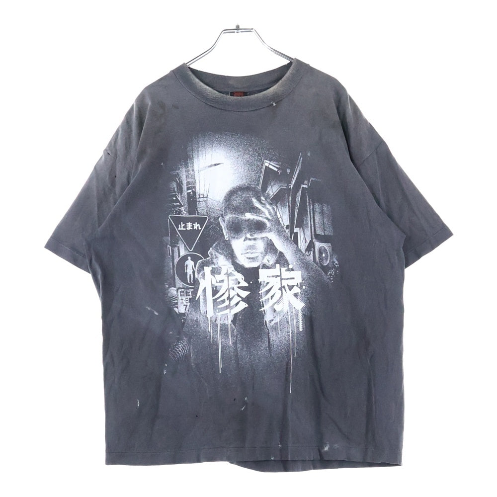SAINT MICHAEL(セントマイケル) ×GEEKS RULE GSSS TEE 惨家-zange- ギークスルール 半袖Tシャツ ブラック SM-HR1-0000-C25