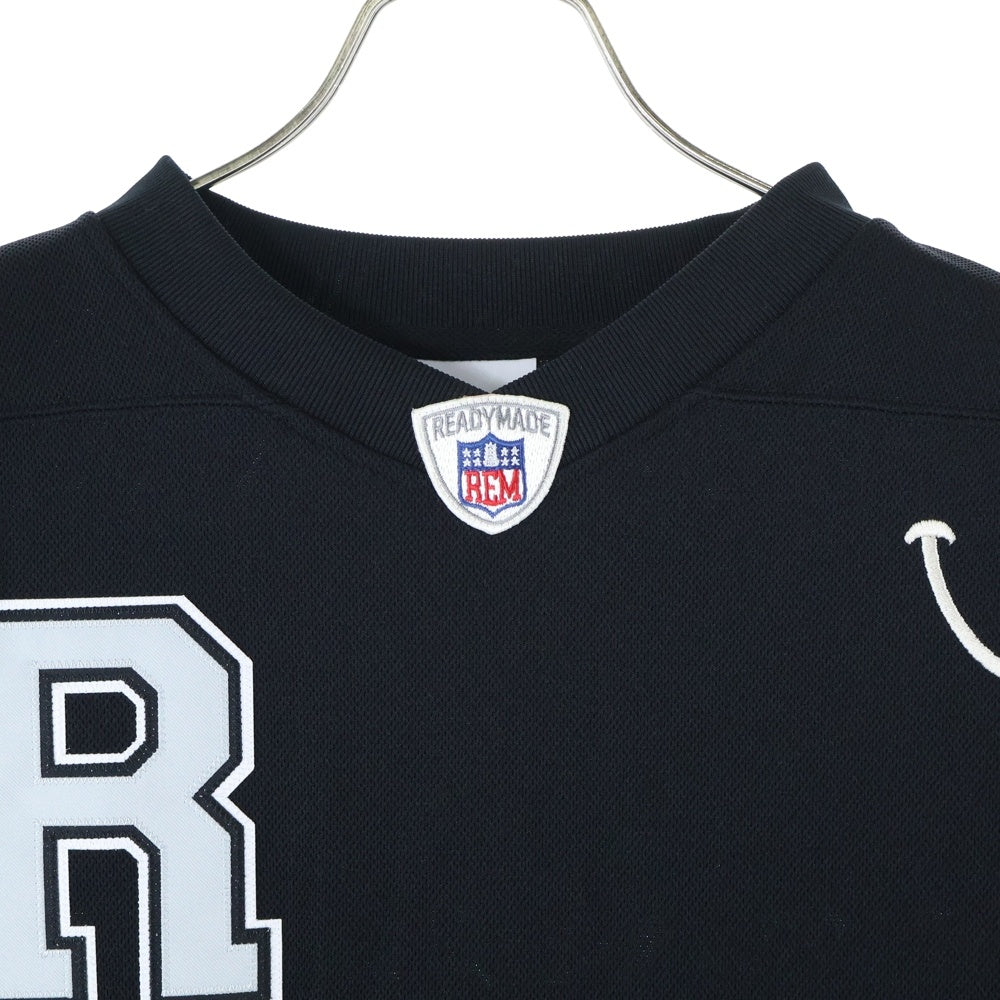 READY MADE(レディメイド) 23SS GAME SHIRT ロゴワッペン ゲームシャツ 長袖Tシャツ ロングスリーブ ブラック RE-P0-BK-00-00-249