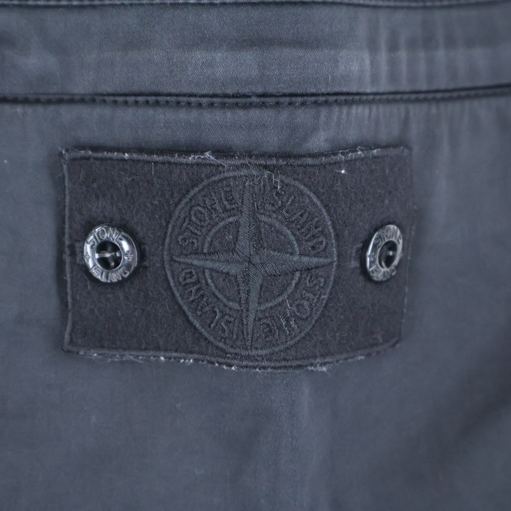 STONE ISLAND(ストーンアイランド) GHOST PIECE ゴーストピース ガーメントダイ カーゴショーツ ハーフパンツ ブラック 7415L06F2