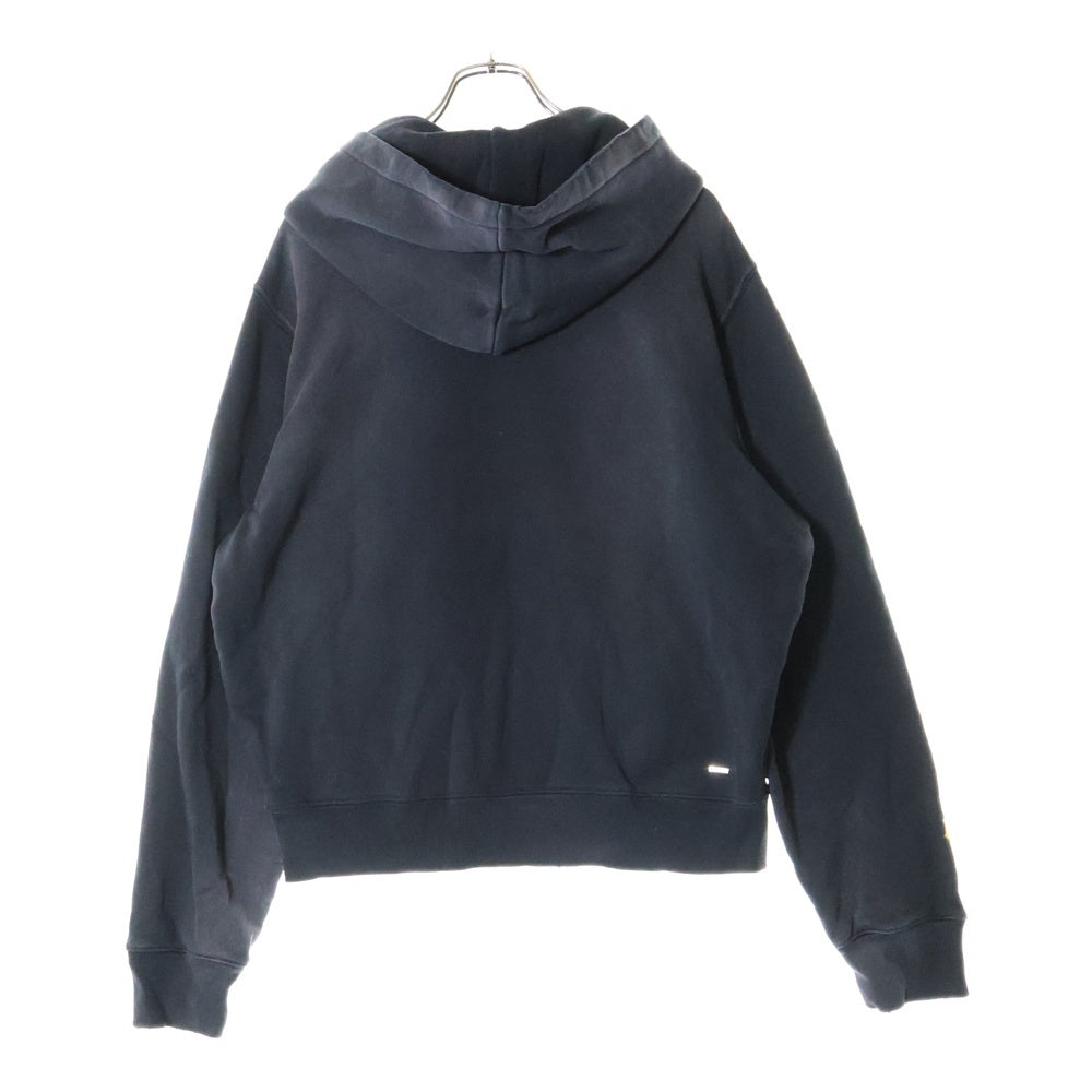 AMIRI(アミリ) 24AW TRACK HOODIE ウォッシュ加工 スウェットプルオーバーパーカー ブラック SRAMJYHD1003SMRBC0012