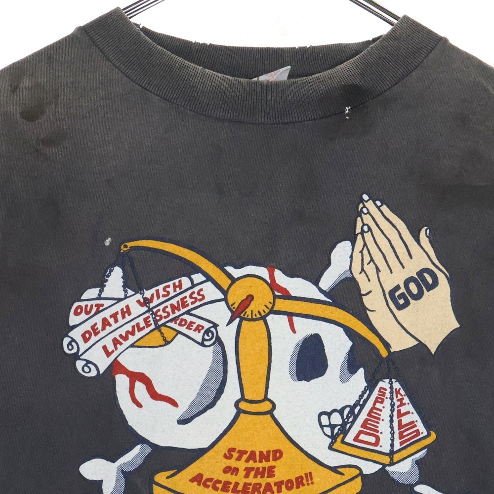 SAINT MICHAEL(セントマイケル) ×Neighborhood ×ネイバーフッド ヴィンテージ加工 半袖Tシャツ カットソー グレー SM-HR3-0000-C68