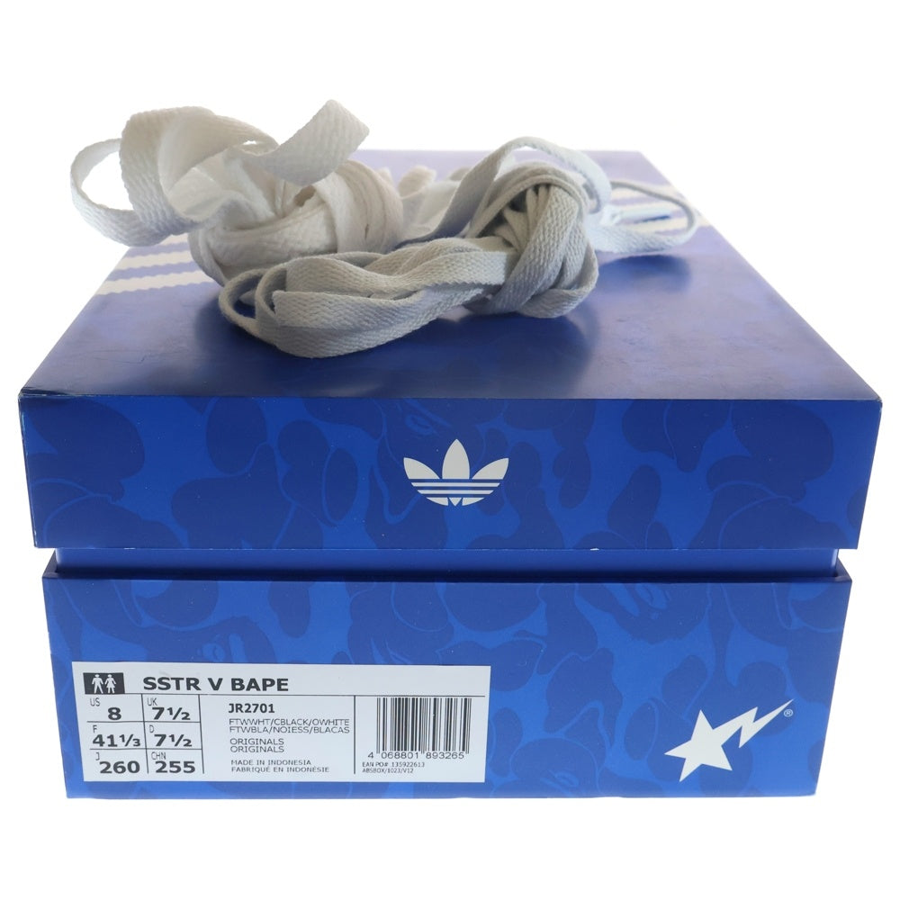 adidas Originals(アディダスオリジナルス) ×SUPERSTAR V BAPE JR2701 アベイシング エイプ スーパースター ヴェイプ ローカットスニーカー ホワイト US8/26.0cm