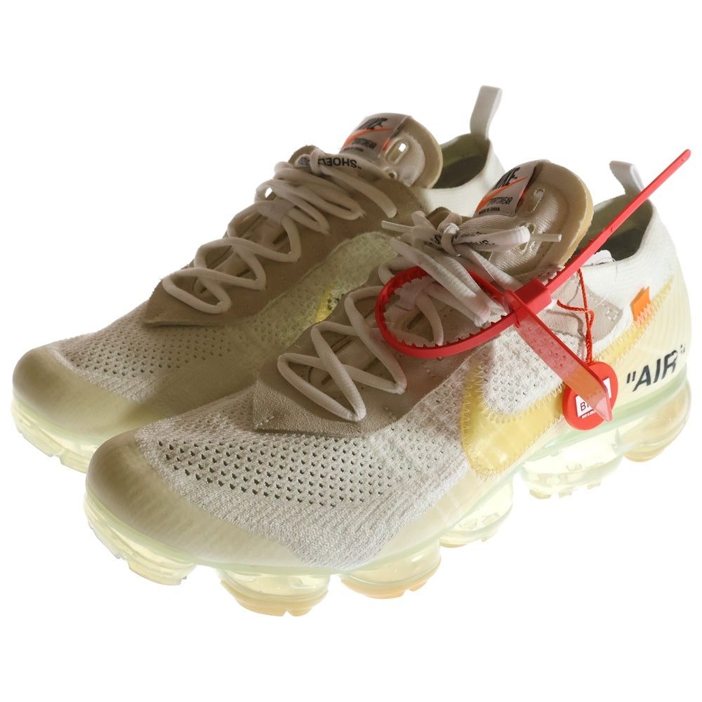 OFF-WHITE(オフホワイト) ×OFF-WHITE THE 10 AIR VAPORMAX FK AA3831-100 オフホワイト ザテン エアヴェイパーマックス フライニット ローカットスニーカー ホワイト US11/29cm