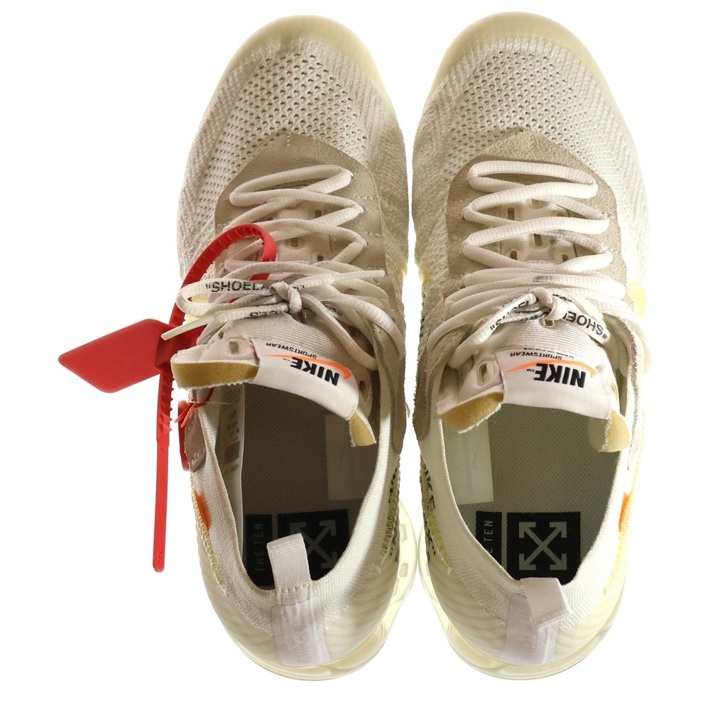 OFF-WHITE(オフホワイト) ×OFF-WHITE THE 10 AIR VAPORMAX FK AA3831-100 オフホワイト ザテン エアヴェイパーマックス フライニット ローカットスニーカー ホワイト US11/29cm