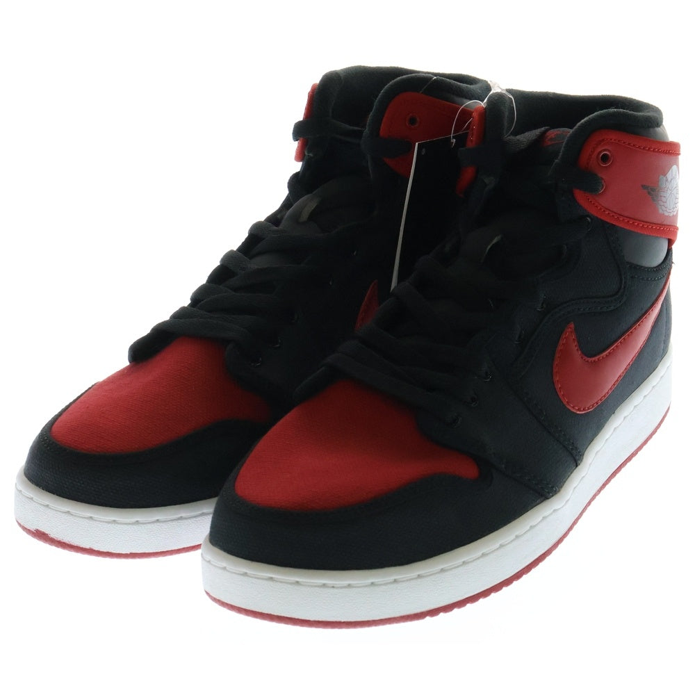 NIKE(ナイキ) AIR JORDAN 1 RETRO HIGH KO Bred 638471-001 エアジョーダン1 レトロ ハイ KO ブレッド 2015 ハイカットスニーカー ブラック/レッド US10.5/28.5cm