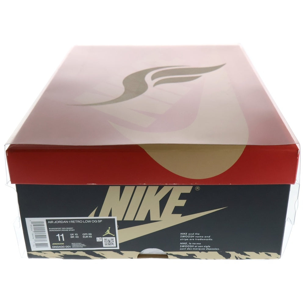 NIKE(ナイキ) ×Sole Fly Air Jordan 1 Low Black and Sport Red DN3400-001 ソールフライ エアジョーダン1 ローカットスニーカー マルチカラー US11/29cm