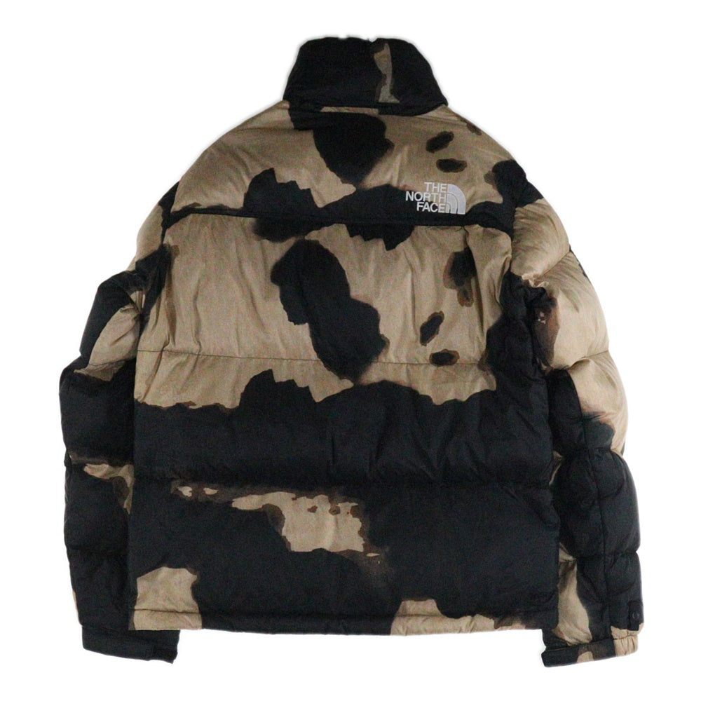 SUPREME(シュプリーム) 21AW ×THE NORTH FACE Bleached Denim Print Nuptse Jacket ND52100I ノースフェイス ブリーチデニムプリントヌプシダウンジャケット ブラック/ブラウン