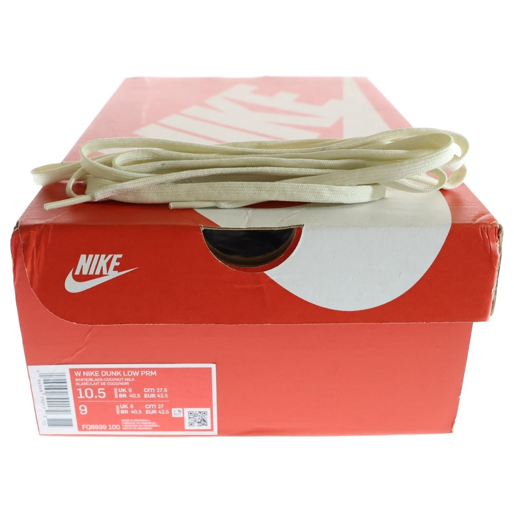 NIKE(ナイキ) WMNS DUNK LOW PREMIUM FQ8899-100 ウィメンズ ダンク プレミアム ローカットスニーカー ブラック/ホワイト US10.5/27.5cm